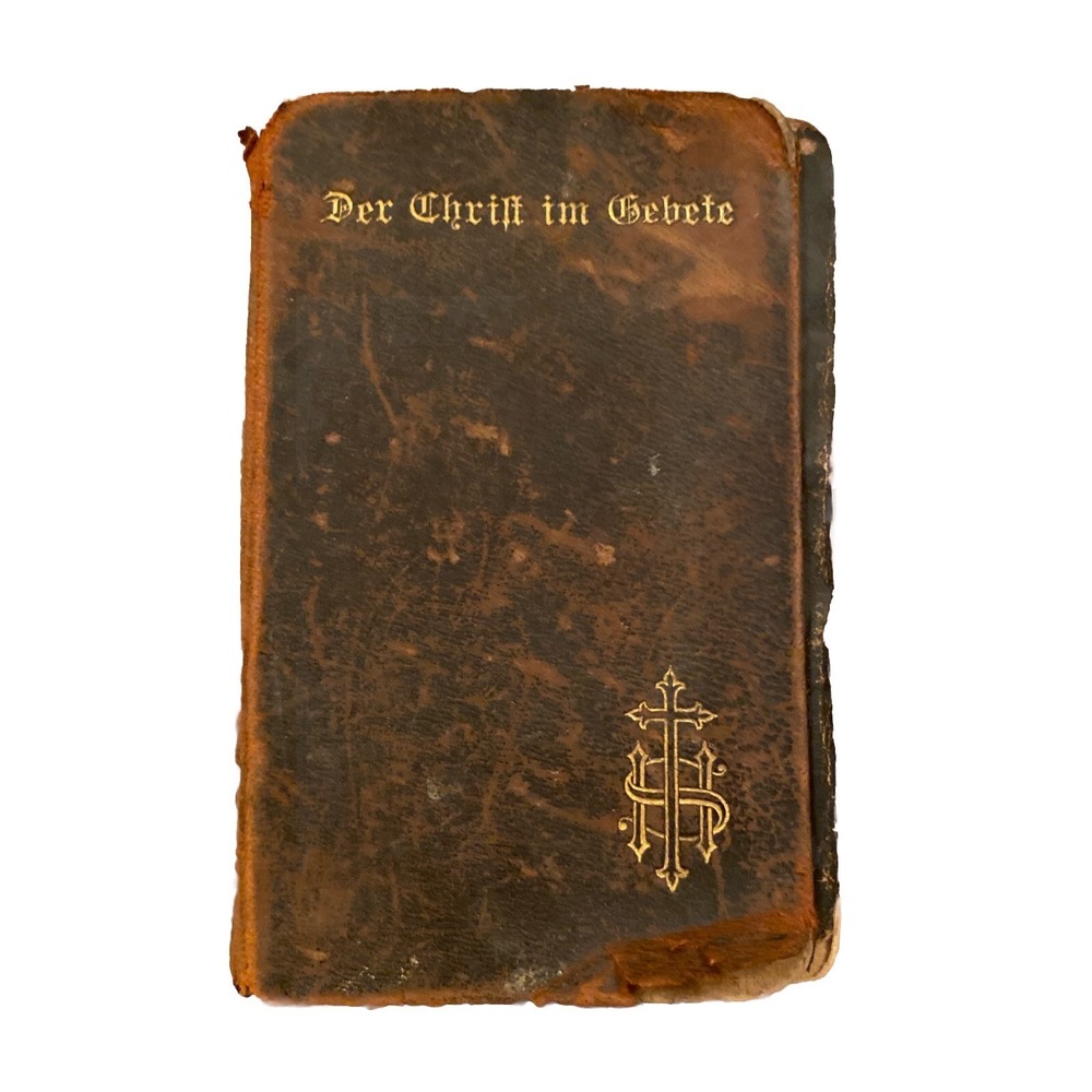 Antique 1898 Der Christ im Gebete German Prayer Book Miniature Leather Milwaukee